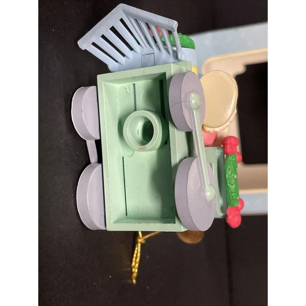 Precious Moments - Brighten Up/Light Up Ornament - Boy on Train 1998